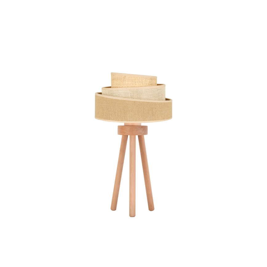 Duolla - Lampa stołowa YUTE TRIO 1xE27/15W/230V śr. 25 cm brązowy/szary/beżowy
