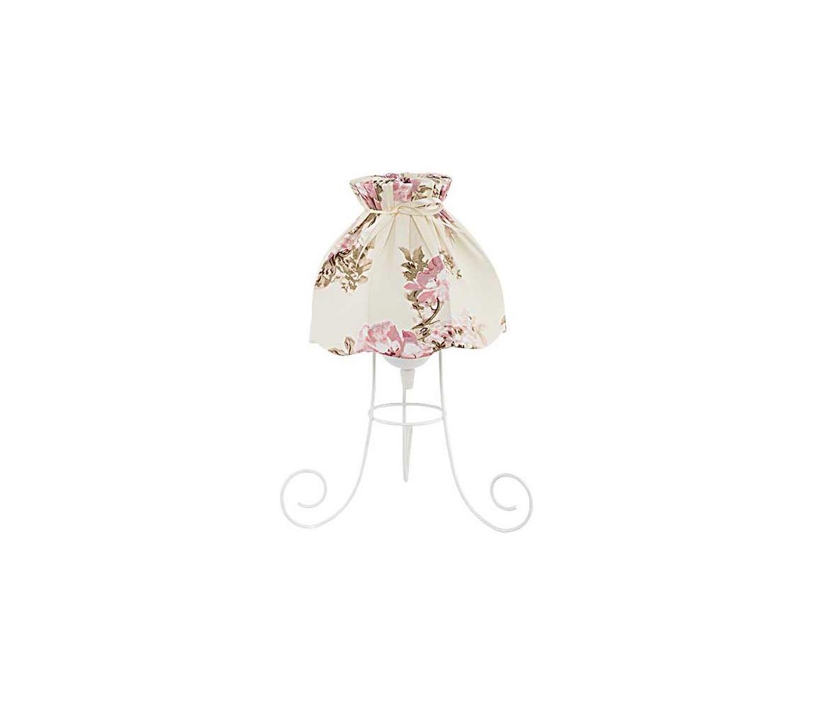 - Lampa stołowa VIOLIN 1xE27/40W/230V śr. 28 cm róża