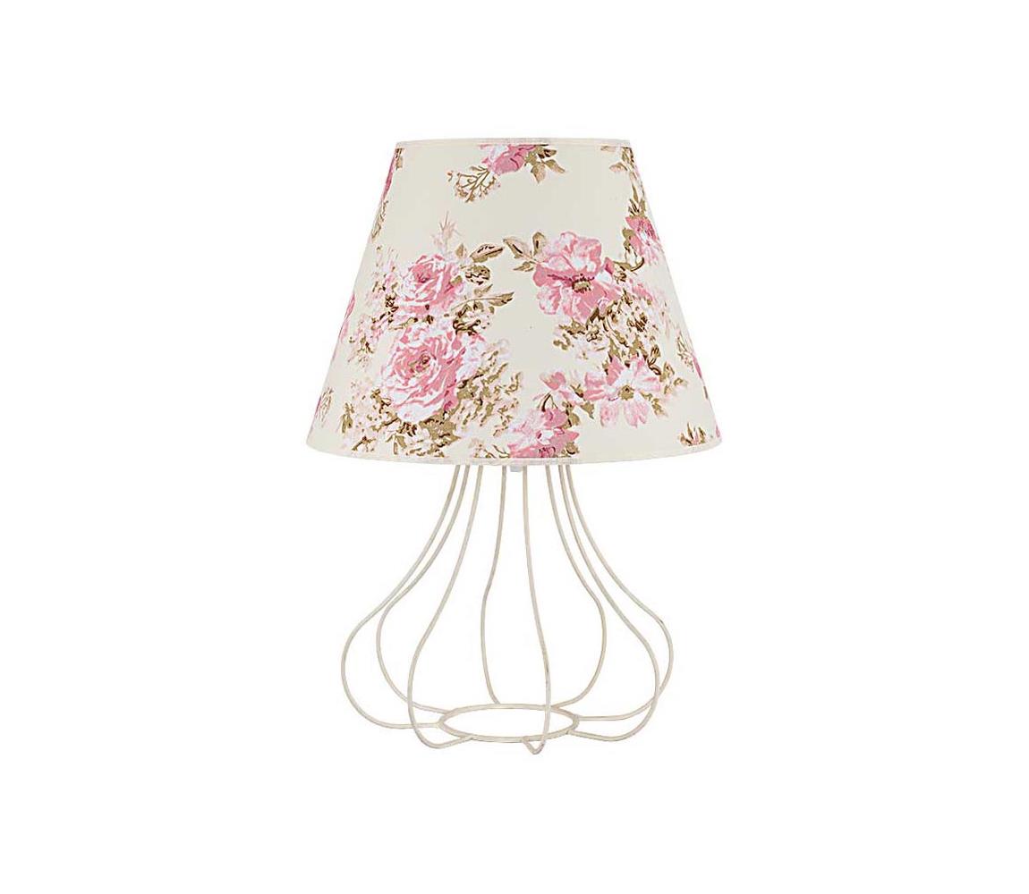 - Lampa stołowa VIOLIN 1xE27/40W/230V śr. 35 cm róża