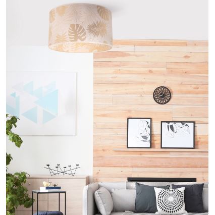 Duolla - Lampa sufitowa ARECA 1xE27/40W/230V śr. 45 cm mosiądz/biała