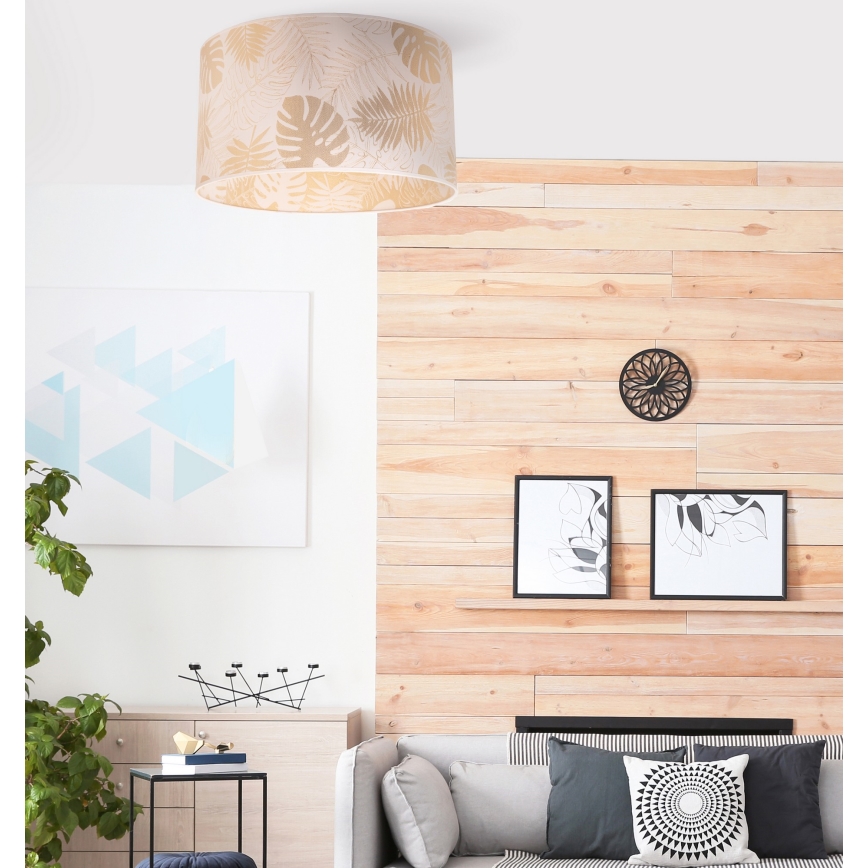 Duolla - Lampa sufitowa ARECA 1xE27/40W/230V śr. 45 cm mosiądz/biała