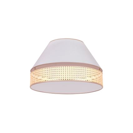 Duolla - Lampa sufitowa AVIGNON 1xE27/15W/230V śr. 50 cm biały/rattan