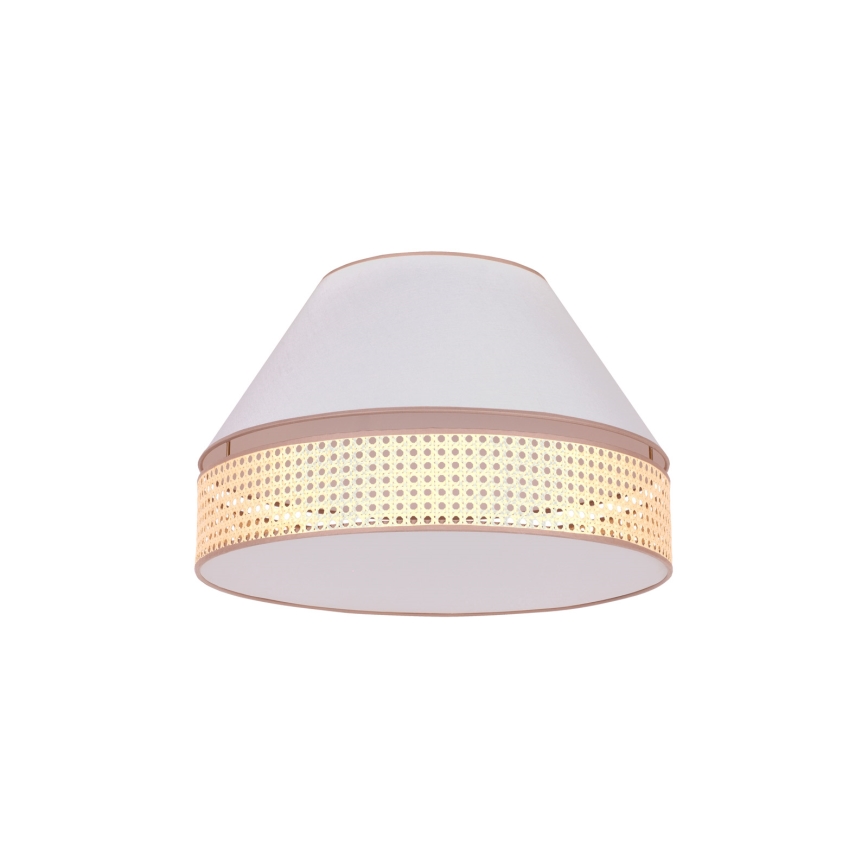 Duolla - Lampa sufitowa AVIGNON 1xE27/15W/230V śr. 50 cm biały/rattan
