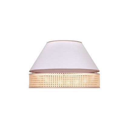 Duolla - Lampa sufitowa AVIGNON 1xE27/15W/230V śr. 50 cm biały/rattan