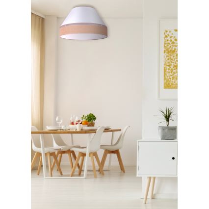 Duolla - Lampa sufitowa AVIGNON 3xE27/15W/230V śr. 60 cm biały/brązowy