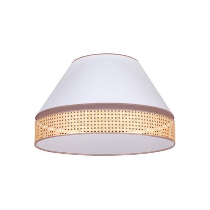 Duolla - Lampa sufitowa AVIGNON 3xE27/15W/230V śr. 60 cm biały/rattan