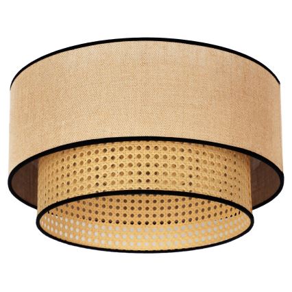 Duolla - Lampa sufitowa BOHO 1xE27/15W/230V śr. 45 cm beżowa/rattan