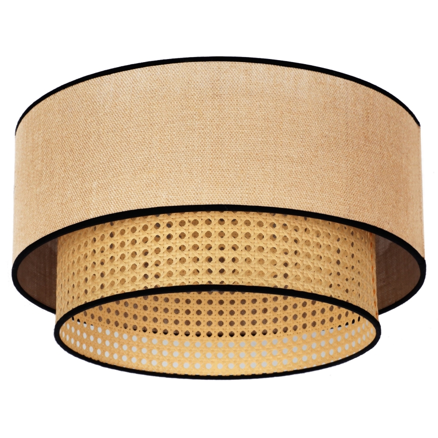 Duolla - Lampa sufitowa BOHO 1xE27/15W/230V śr. 45 cm beżowa/rattan