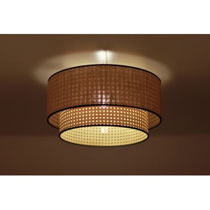 Duolla - Lampa sufitowa BOHO 1xE27/15W/230V śr. 45 cm beżowa/rattan