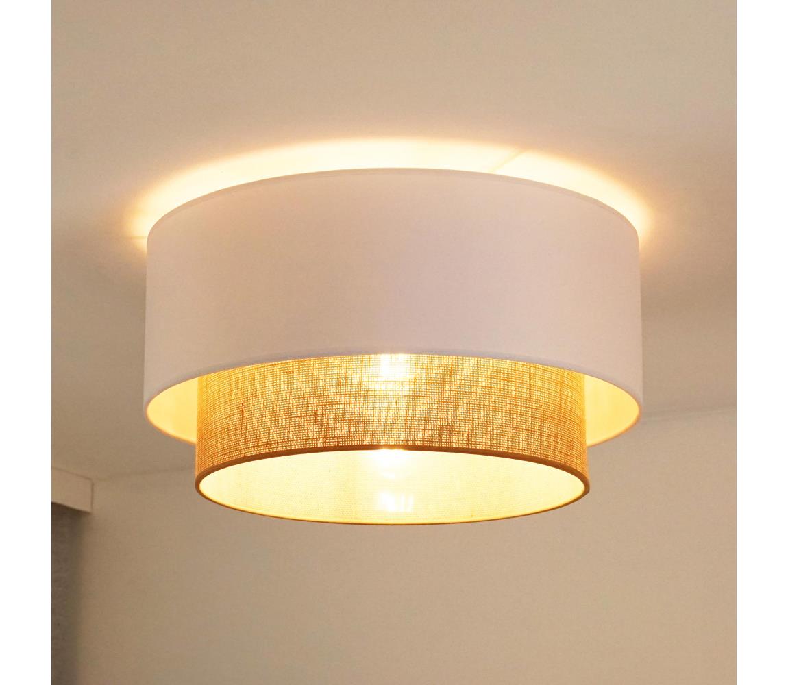 - Lampa sufitowa BOHO 1xE27/15W/230V śr. 45 cm biała/brązowa