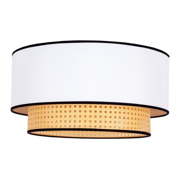 Duolla - Lampa sufitowa BOHO 1xE27/15W/230V śr. 45 cm biała/rattan