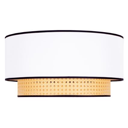 Duolla - Lampa sufitowa BOHO 1xE27/15W/230V śr. 45 cm biała/rattan