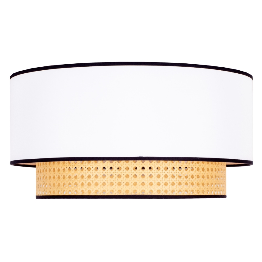 Duolla - Lampa sufitowa BOHO 1xE27/15W/230V śr. 45 cm biała/rattan