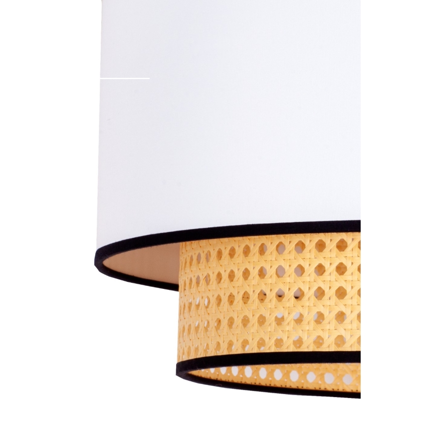 Duolla - Lampa sufitowa BOHO 1xE27/15W/230V śr. 45 cm biała/rattan