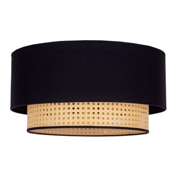 Duolla - Lampa sufitowa BOHO 1xE27/15W/230V śr. 45 cm czarna/rattan