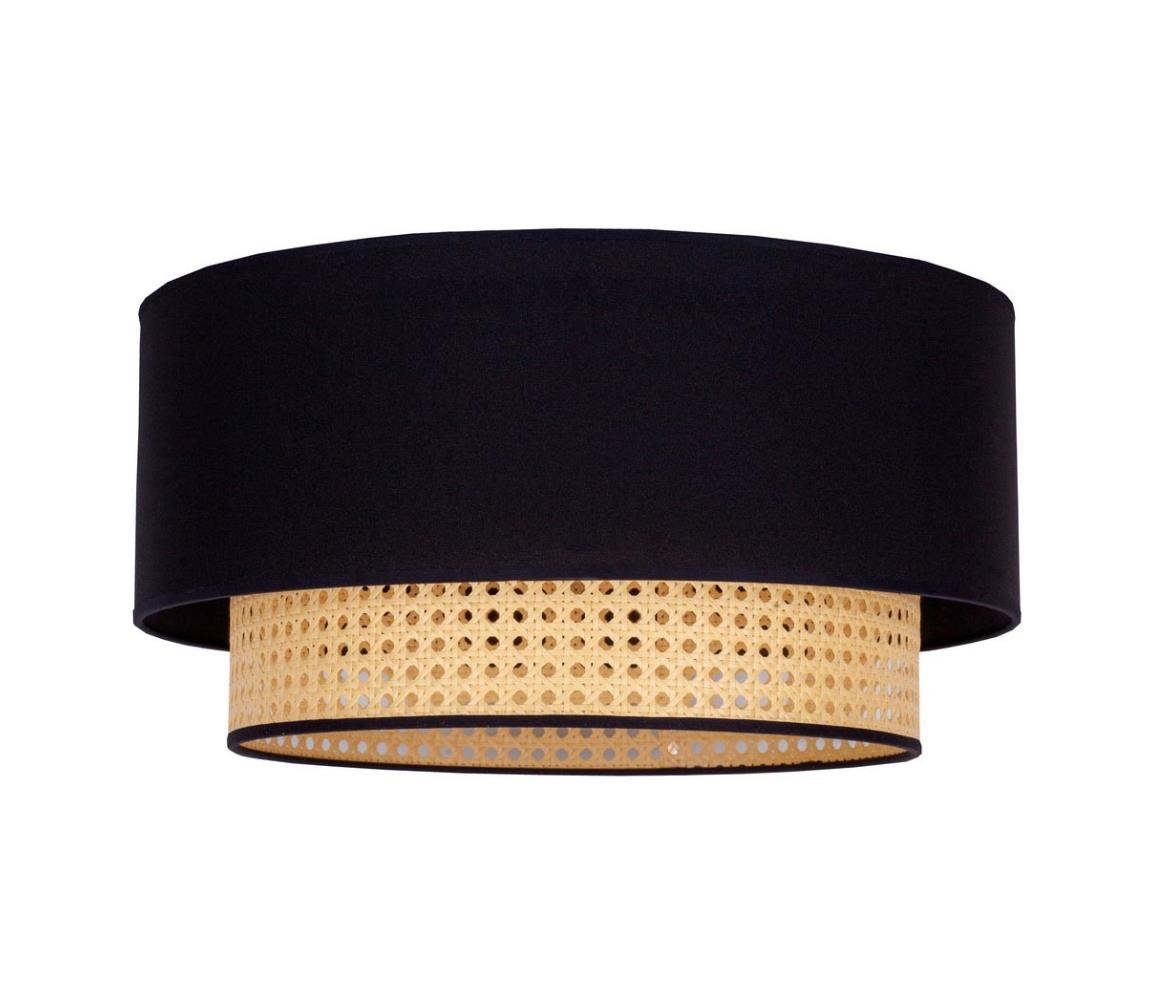 - Lampa sufitowa BOHO 1xE27/15W/230V śr. 45 cm czarna/rattan