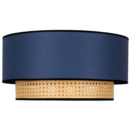 Duolla - Lampa sufitowa BOHO 1xE27/15W/230V śr. 45 cm niebieski/rattan