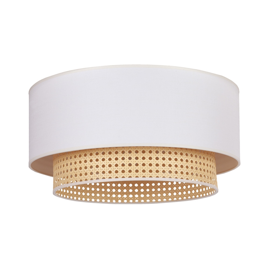 Duolla - Lampa sufitowa BOHO 3xE27/15W/230V śr. 60 cm kremowa/rattan