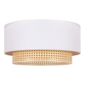 Duolla - Lampa sufitowa BOHO 3xE27/15W/230V śr. 60 cm kremowa/rattan