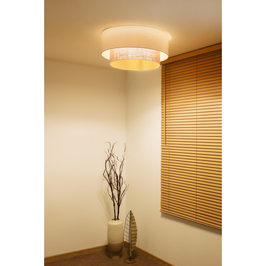 Duolla - Lampa sufitowa BOHO 3xE27/15W/230V Ø 60 cm kremowo-beżowa