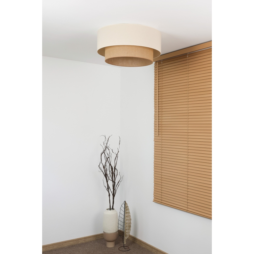 Duolla - Lampa sufitowa BOHO 3xE27/15W/230V Ø 60 cm kremowo-beżowa