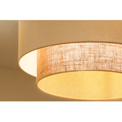 Duolla - Lampa sufitowa BOHO 3xE27/15W/230V Ø 60 cm kremowo-beżowa
