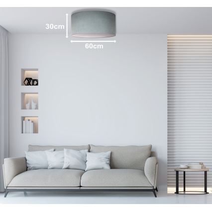 Duolla - Lampa sufitowa BRISTOL 3xE27/15W/230V śr. 60 cm zielono-biała