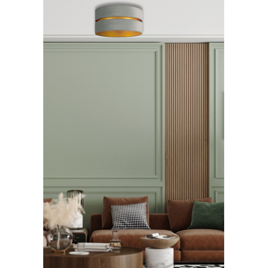 Duolla - Lampa sufitowa DUO 1xE27/15W/230V śr. 40 cm jasnozielona/złota