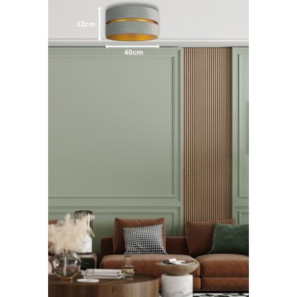 Duolla - Lampa sufitowa DUO 1xE27/15W/230V śr. 40 cm jasnozielona/złota