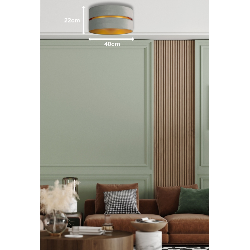 Duolla - Lampa sufitowa DUO 1xE27/15W/230V śr. 40 cm jasnozielona/złota