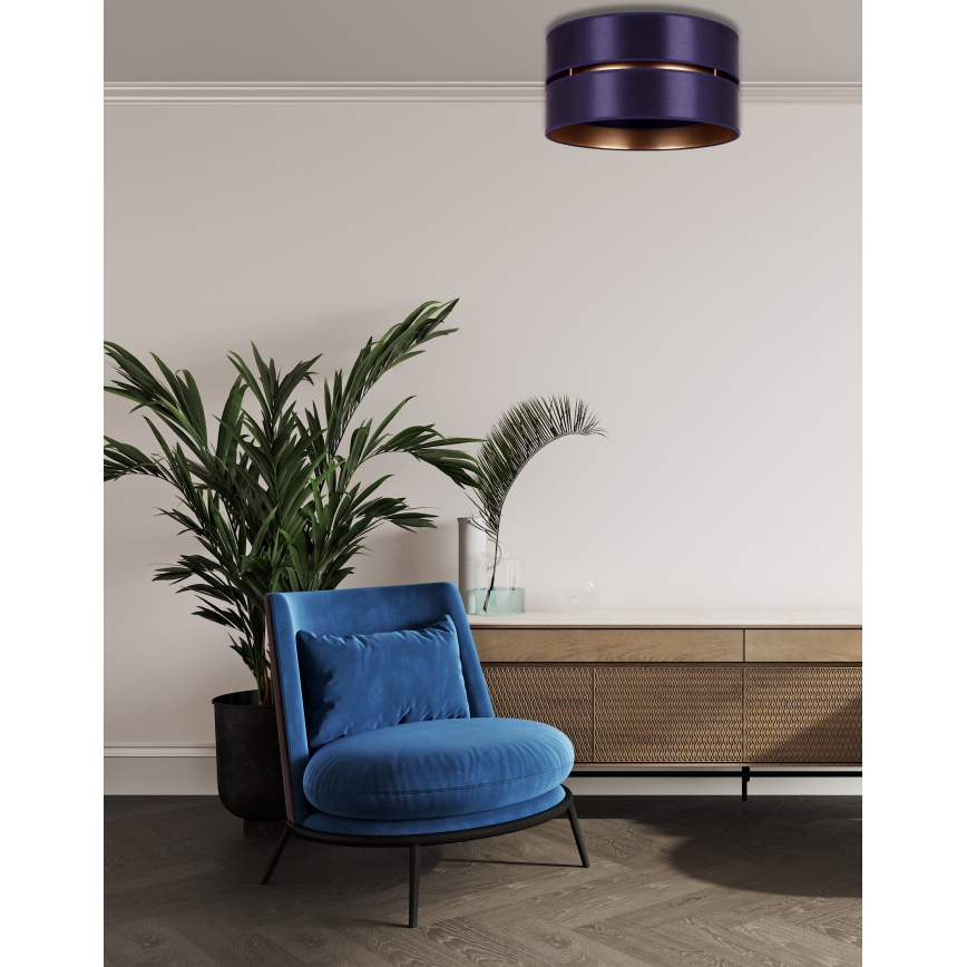 Duolla - Lampa sufitowa DUO 1xE27/15W/230V śr. 40 cm niebieska/złota