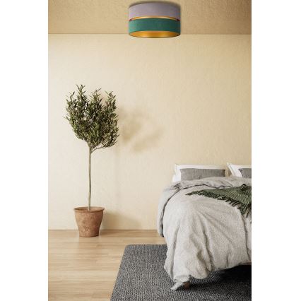 Duolla - Lampa sufitowa DUO 1xE27/15W/230V śr. 40 cm szara/zielona/złota