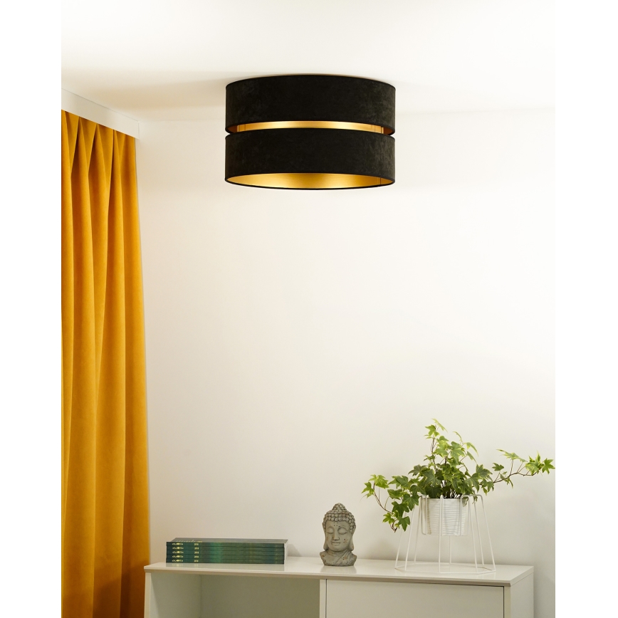 Duolla - Lampa sufitowa DUO 1xE27/40W/230V śr. 40 cm czarna/złota