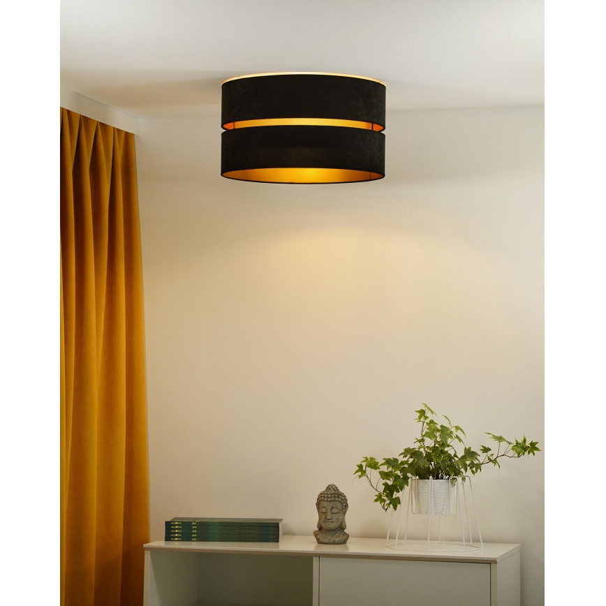 Duolla - Lampa sufitowa DUO 1xE27/40W/230V śr. 40 cm czarna/złota