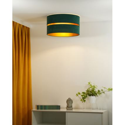 Duolla - Lampa sufitowa DUO 1xE27/40W/230V śr. 40 cm zielona/złota