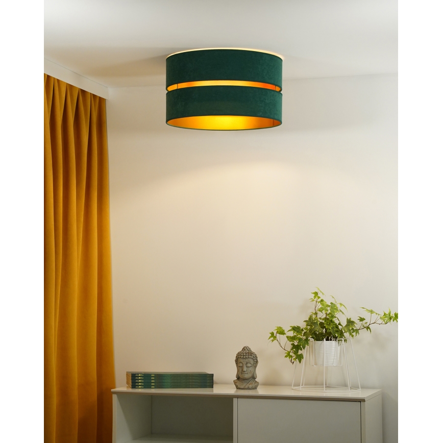 Duolla - Lampa sufitowa DUO 1xE27/40W/230V śr. 40 cm zielona/złota