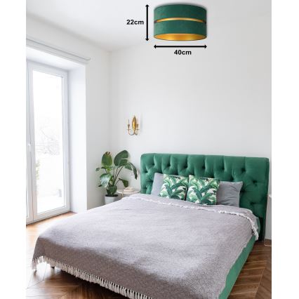 Duolla - Lampa sufitowa DUO 1xE27/40W/230V śr. 40 cm zielona/złota