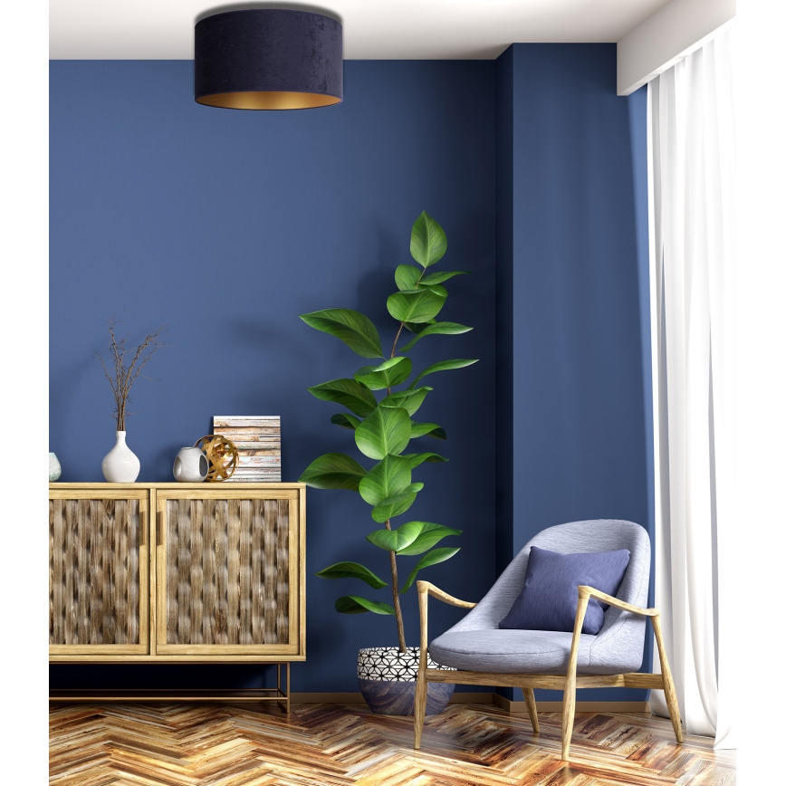 Duolla - Lampa sufitowa ROLLER 1xE27/15W/230V śr. 40 cm niebiesko-złota