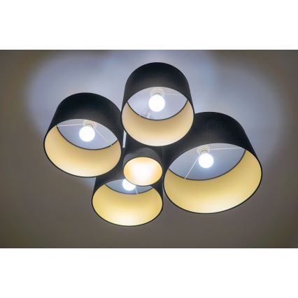 Duolla - Lampa sufitowa ROLLER PENTO 5xE27/60W/230V czarne/złoty