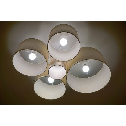 Duolla - Lampa sufitowa ROLLER PENTO 5xE27/60W/230V złota