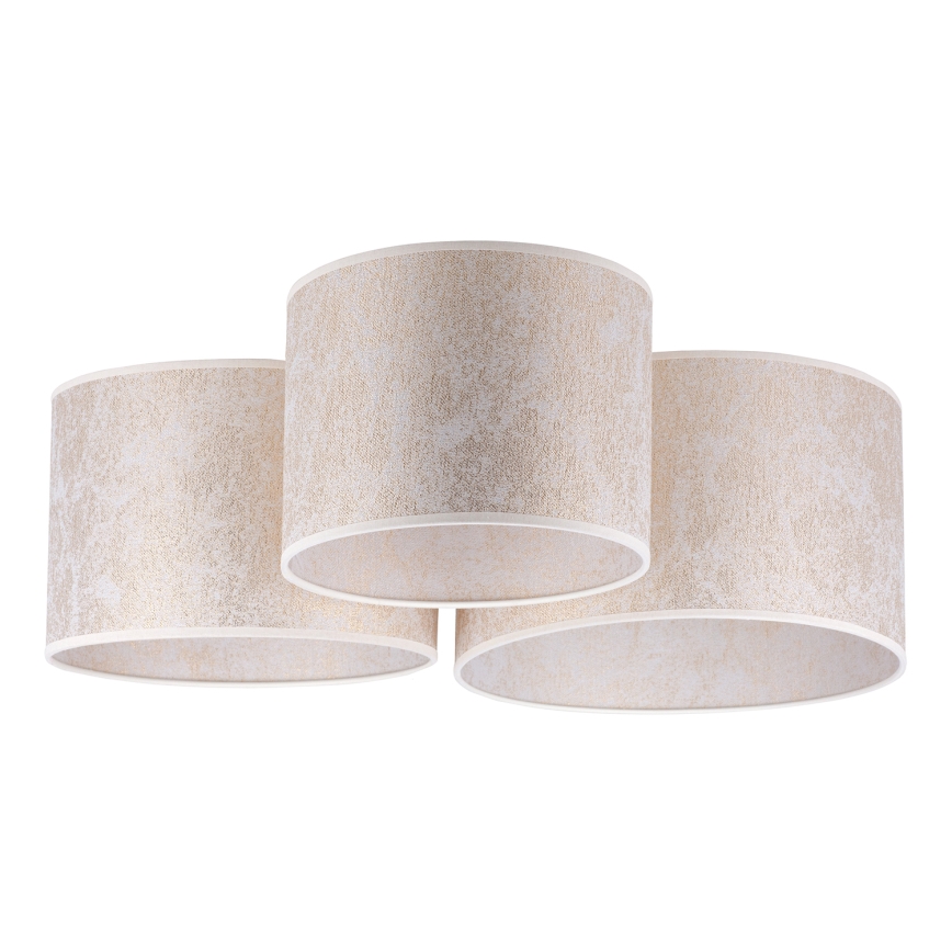 Duolla - Lampa sufitowa ROLLER TRIO 3xE27/60W/230V biała/złota