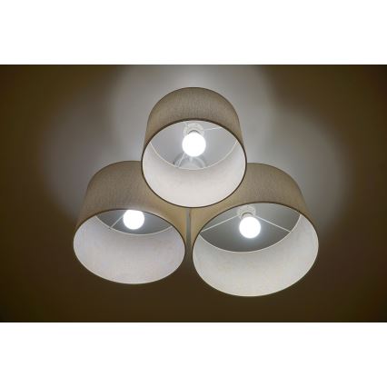 Duolla - Lampa sufitowa ROLLER TRIO 3xE27/60W/230V biała/złota