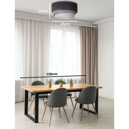 Duolla - Lampa sufitowa TRIO 1xE27/15W/230V śr. 45 cm antracyt/szary/biały