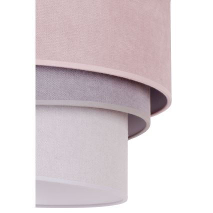 Duolla - Lampa sufitowa TRIO 1xE27/15W/230V śr. 45 cm różowy/szary/biały