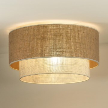 Duolla - Lampa sufitowa YUTE BOHO 1xE27/15W/230V śr. 45 cm brązowa/kremowa