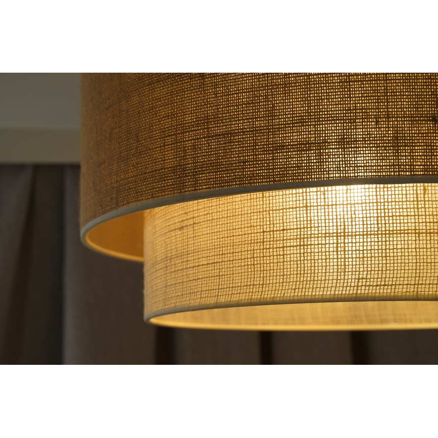Duolla - Lampa sufitowa YUTE BOHO 1xE27/15W/230V śr. 45 cm brązowa/kremowa