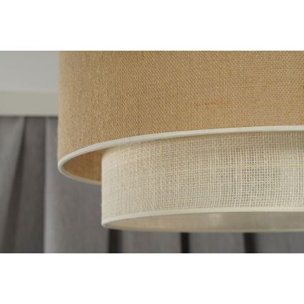 Duolla - Lampa sufitowa YUTE BOHO 1xE27/15W/230V śr. 45 cm brązowa/kremowa
