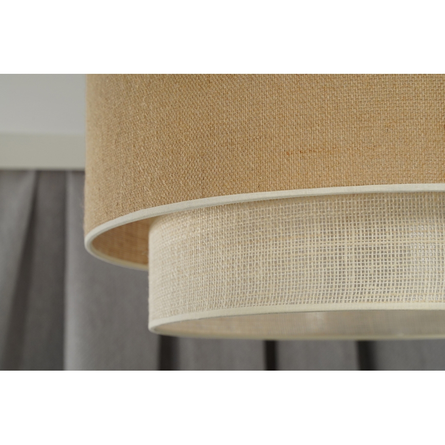 Duolla - Lampa sufitowa YUTE BOHO 1xE27/15W/230V śr. 45 cm brązowa/kremowa