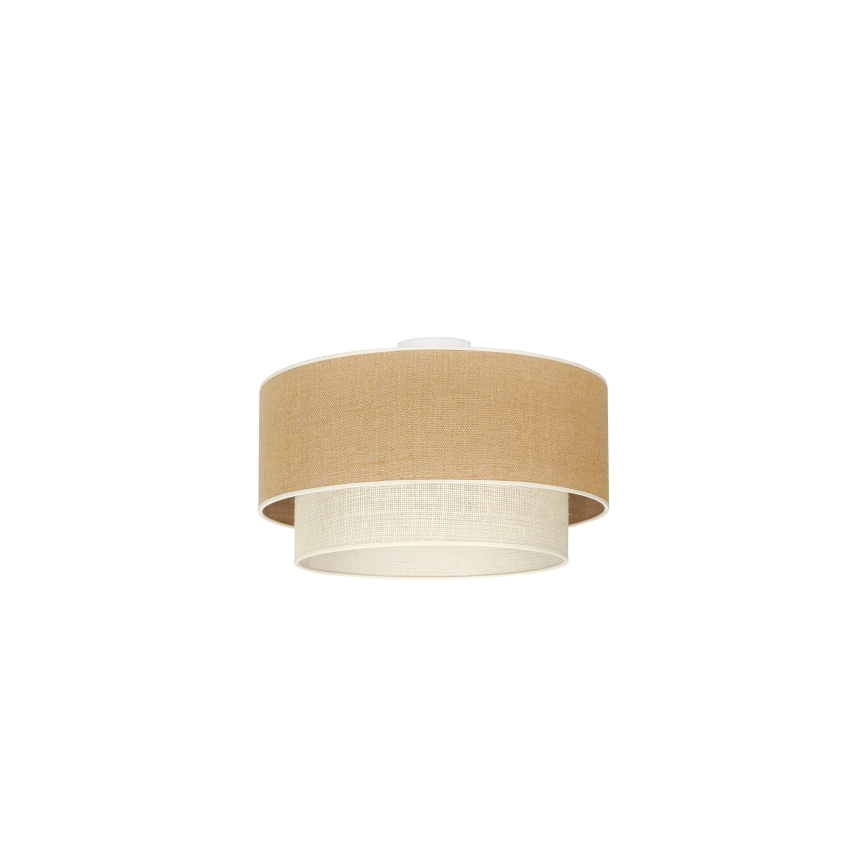 Duolla - Lampa sufitowa YUTE BOHO 1xE27/15W/230V śr. 45 cm brązowa/kremowa