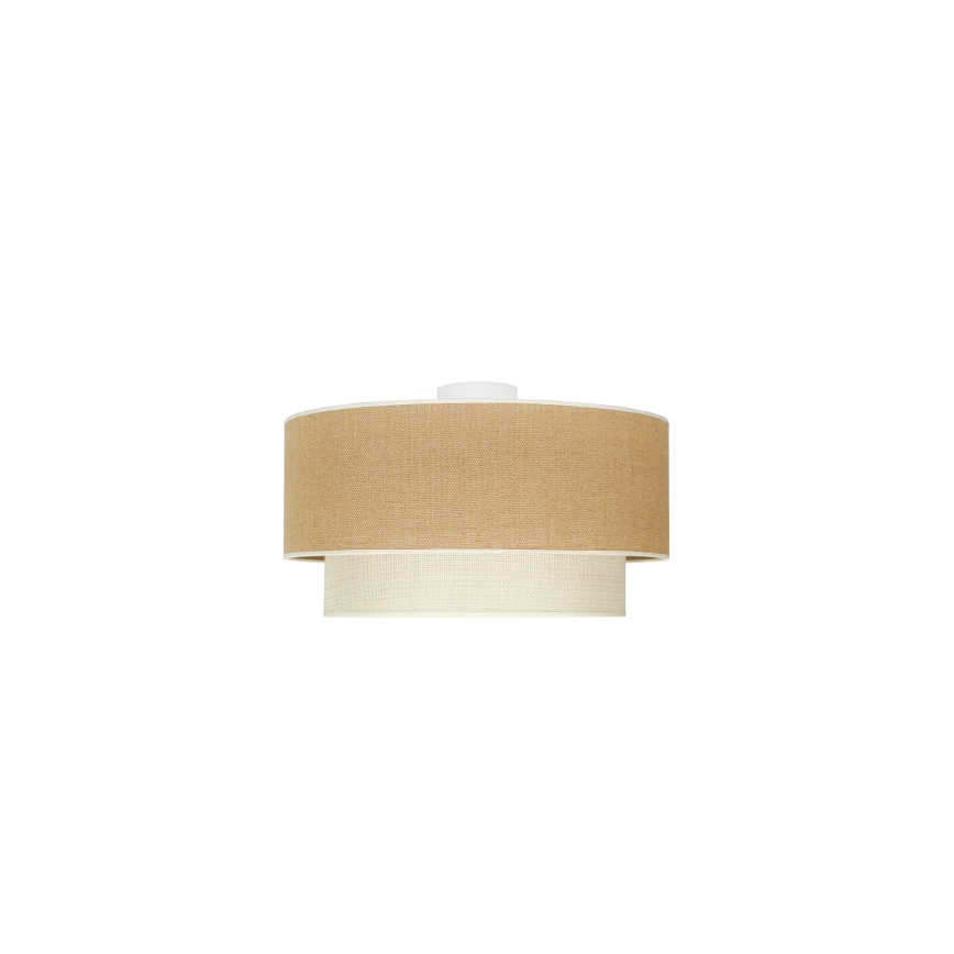 Duolla - Lampa sufitowa YUTE BOHO 1xE27/15W/230V śr. 45 cm brązowa/kremowa